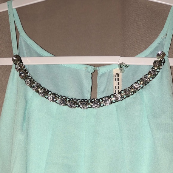 Boutique chiffon dress with rhinestone accent NWT - Picture 2 of 4